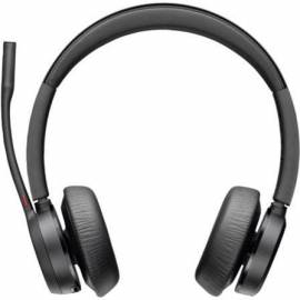 AURICULARES INALÁMBRICOS POLY VOYAGER 4320 UC + ADAPTADOR BT700 + BASE DE CARGA/ CON MICRÓFONO/ BLUETOOTH/ NEGROS