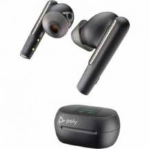 AURICULARES BLUETOOTH POLY VOYAGER FREE 60+ UC M CON ESTUCHE DE CARGA + ADAPTADOR BT700/ AUTONOMÍA 10H/ NEGROS