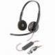 AURICULARES POLY BLACKWIRE 3220 + ADAPTADOR USB-C/A/ CON MICRÓFONO/ BULK/ NEGROS