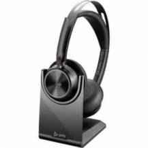 AURICULARES INALÁMBRICOS POLY VOYAGER FOCUS 2 MICROSOFT TEAMS + ADAPTADOR USB-C-A + SOPORTE DE CARGA/ CON MICRÓFONO/ BLUETOOTH/