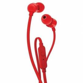 AURICULARES INTRAUDITIVOS JBL T110/ CON MICRÓFONO/ JACK 3.5/ ROJOS