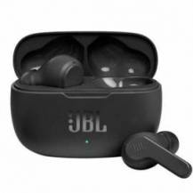 AURICULARES BLUETOOTH JBL WAVE 200TWS CON ESTUCHE DE CARGA/ AUTONOMÍA 5H/ NEGROS