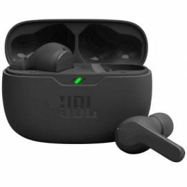 AURICULARES BLUETOOTH JBL WAVE BEAM CON ESTUCHE DE CARGA/ AUTONOMÍA 8H/ NEGROS