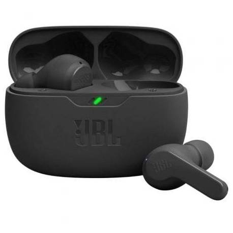 AURICULARES BLUETOOTH JBL WAVE BEAM CON ESTUCHE DE CARGA/ AUTONOMÍA 8H/ NEGROS