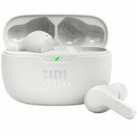 AURICULARES BLUETOOTH JBL WAVE BEAM CON ESTUCHE DE CARGA/ AUTONOMÍA 8H/ BLANCO