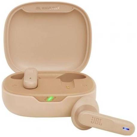 AURICULARES BLUETOOTH JBL WAVE FLEX CON ESTUCHE DE CARGA/ AUTONOMÍA 8H/ BEIGE