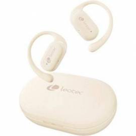 AURICULARES DEPORTIVOS BLUETOOTH LEOTEC OPEN AIR ZENITH SPORT CON ESTUCHE DE CARGA/ AUTONOMÍA 6.5H/ BEIGE