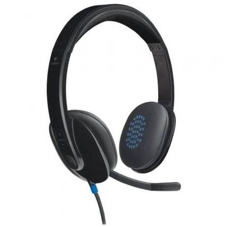 AURICULARES LOGITECH H540/ CON MICRÓFONO/ USB/ NEGROS