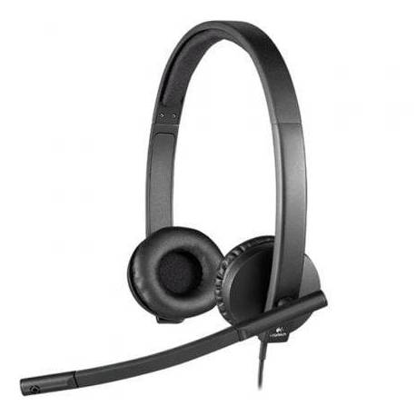 AURICULARES LOGITECH H570E/ CON MICRÓFONO/ USB/ NEGROS