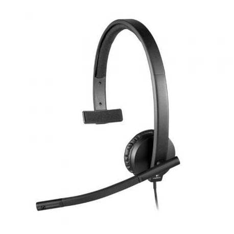 AURICULAR LOGITECH H570E/ CON MICRÓFONO/ USB/ NEGRO