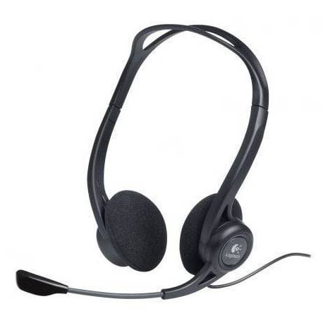 AURICULARES LOGITECH HEADSET PC 960/ CON MICRÓFONO/ USB/ NEGROS
