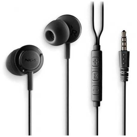 AURICULARES INTRAUDITIVOS NGS CROSS DRIFT/ CON MICRÓFONO/ JACK 3.5/ NEGROS