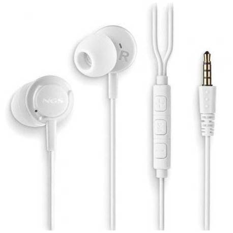 AURICULARES INTRAUDITIVOS NGS CROSS DRIFT/ CON MICRÓFONO/ JACK 3.5/ BLANCOS