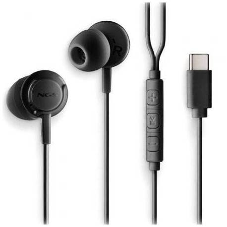 AURICULARES INTRAUDITIVOS NGS CROSS STEP/ CON MICRÓFONO/ USB TIPO-C/ NEGROS