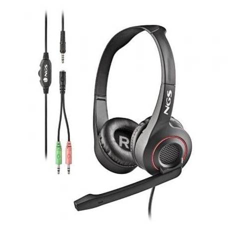 AURICULARES NGS MSX 10 PRO/ CON MICRÓFONO/ JACK 3.5/ NEGROS