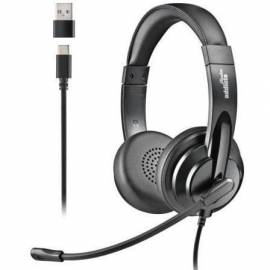 AURICULARES NGS VOX605 USB-C/ CON MICRÓFONO/ USB TIPO-C/ NEGROS