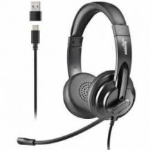 AURICULARES NGS VOX605 USB-C/ CON MICRÓFONO/ USB TIPO-C/ NEGROS
