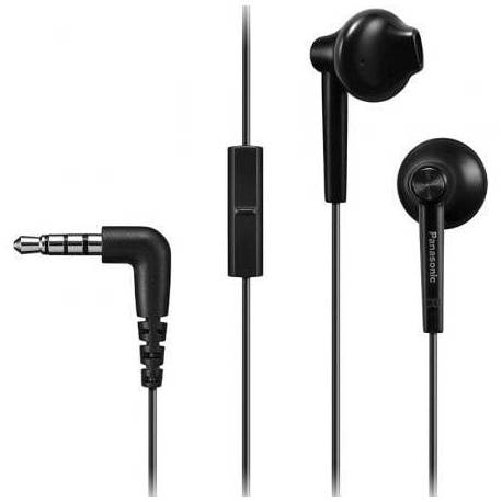AURICULARES INTRAUDITIVOS PANASONIC RP-TCM55/ CON MICRÓFONO/ JACK 3.5/ NEGROS