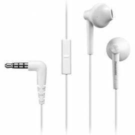 AURICULARES INTRAUDITIVOS PANASONIC RP-TCM55/ CON MICRÓFONO/ JACK 3.5/ BLANCOS