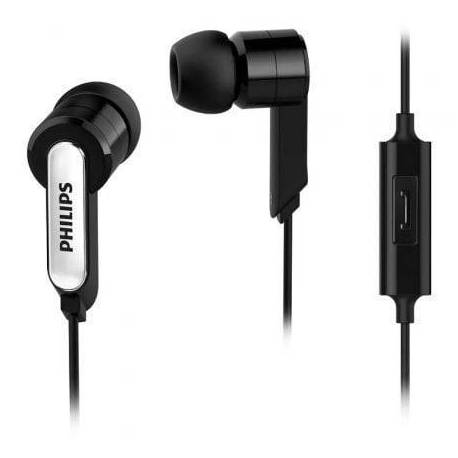AURICULARES INTRAUDITIVOS PHILIPS SHE1405/10/ CON MICRÓFONO/ JACK 3.5/ NEGROS