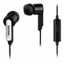 AURICULARES INTRAUDITIVOS PHILIPS SHE1405/10/ CON MICRÓFONO/ JACK 3.5/ NEGROS