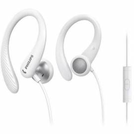 AURICULARES DEPORTIVOS PHILIPS TAA1105WT/ CON MICRÓFONO/ JACK 3.5/ BLANCOS