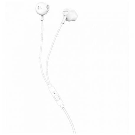 AURICULARES INTRAUDITIVOS PHILIPS TAUE101/ CON MICRÓFONO/ JACK 3.5/ BLANCOS