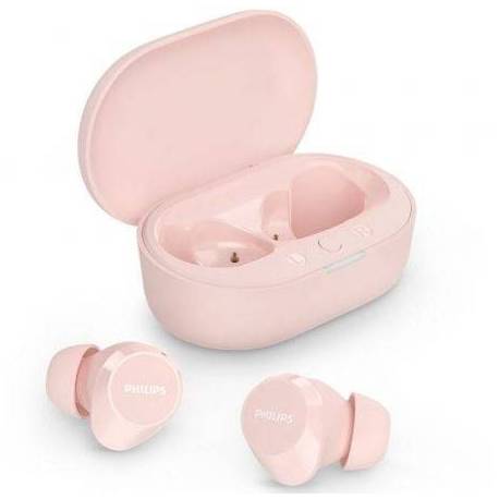 AURICULARES BLUETOOTH PHILIPS TAT1209 CON ESTUCHE DE CARGA/ AUTONOMÍA 6H/ ROSAS