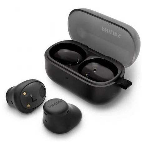 AURICULARES BLUETOOTH PHILIPS TAT2149 CON ESTUCHE DE CARGA/ AUTONOMÍA 6H/ NEGROS