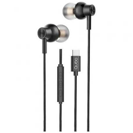 AURICULARES INTRAUDITIVOS QUBO AU-300C/ CON MICRÓFONO/ USB TIPO-C/ NEGROS