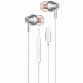 AURICULARES INTRAUDITIVOS QUBO AU-300C/ CON MICRÓFONO/ USB TIPO-C/ BLANCOS