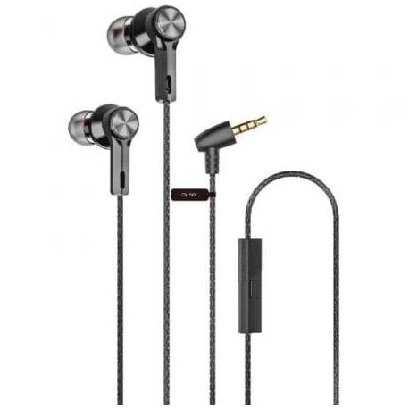AURICULARES INTRAUDITIVOS QUBO EB-100/ CON MICRÓFONO/ JACK 3.5/ GRISES