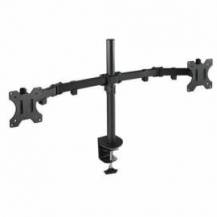 SOPORTE DE MESA PARA 2 MONITORES TOOQ DB1232TN-B/ GIRATORIO/ INCLINABLE/ HASTA 8KG