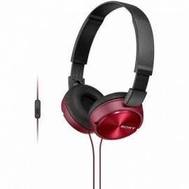 AURICULARES SONY MDRZX310APR/ CON MICRÓFONO/ JACK 3.5/ ROJOS