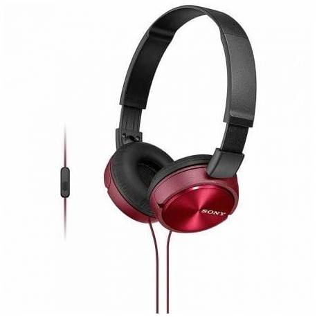 AURICULARES SONY MDRZX310APR/ CON MICRÓFONO/ JACK 3.5/ ROJOS