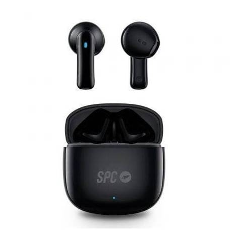 AURICULARES BLUETOOTH SPC ZION 2 PLAY CON ESTUCHE DE CARGA/ AUTONOMÍA 7H/ NEGROS