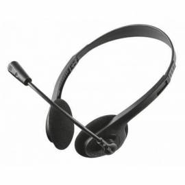 AURICULARES TRUST PRIMO CHAT/ CON MICRÓFONO/ JACK 3.5/ NEGROS