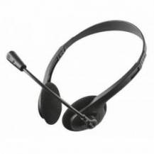 AURICULARES TRUST PRIMO CHAT/ CON MICRÓFONO/ JACK 3.5/ NEGROS