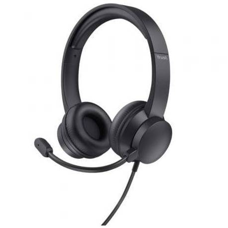 AURICULARES TRUST HS-150/ CON MICRÓFONO/ JACK 3.5/ NEGROS