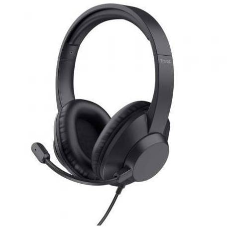 AURICULARES TRUST AYDA MAX/ CON MICRÓFONO/ JACK 3.5/ NEGROS
