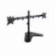 SOPORTE DE SOBREMESA PARA 2 MONITORES TOOQ DB1702TN-B/ GIRATORIO/ INCLINABLE/ HASTA 9KG
