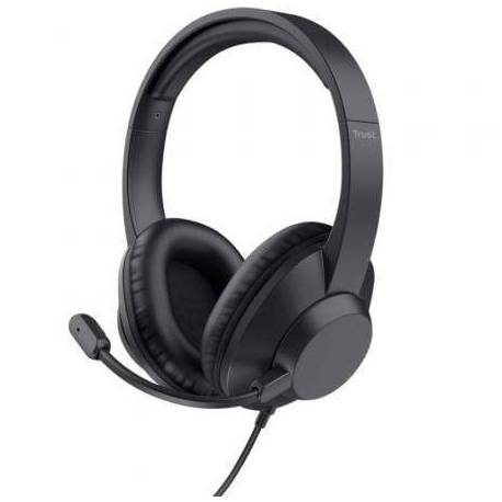 AURICULARES TRUST AYDA MAX USB/ CON MICRÓFONO/ USB/ NEGROS