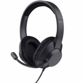 AURICULARES TRUST AYDA MAX USB-ENC/ CON MICRÓFONO/ USB/ NEGROS