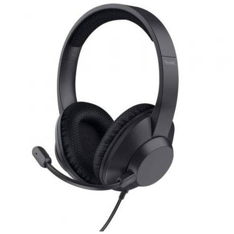 AURICULARES TRUST AYDA MAX USB-ENC/ CON MICRÓFONO/ USB/ NEGROS