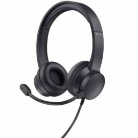 AURICULARES TRUST AYDA/ CON MICRÓFONO/ USB/ NEGROS