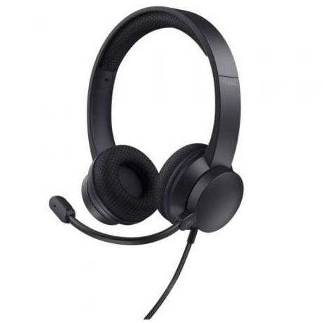 AURICULARES TRUST AYDA/ CON MICRÓFONO/ USB/ NEGROS