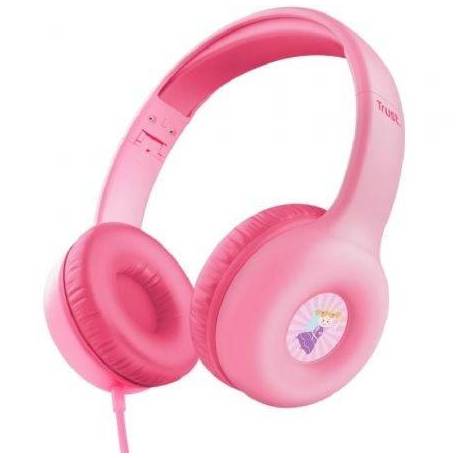 AURICULARES INFANTILES TRUST NOUNA KIDS/ CON MICRÓFONO/ ROSAS