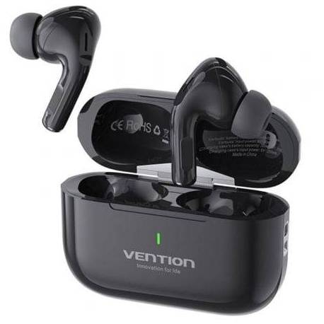 AURICULARES BLUETOOTH VENTION ECHO LITE E11 CON ESTUCHE DE CARGA/ AUTONOMÍA 6H/ NEGROS