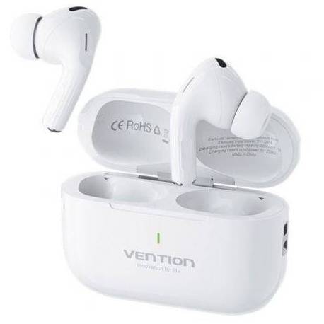 AURICULARES BLUETOOTH VENTION ECHO LITE E11 CON ESTUCHE DE CARGA/ AUTONOMÍA 6H/ BLANCOS