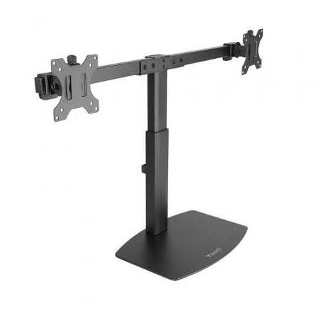 SOPORTE DE SOBREMESA PARA 2 MONITORES TOOQ DB1727TN-B/ GIRATORIO/ INCLINABLE/ HASTA 6KG